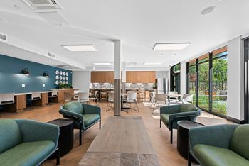 Modern office space and lounge area